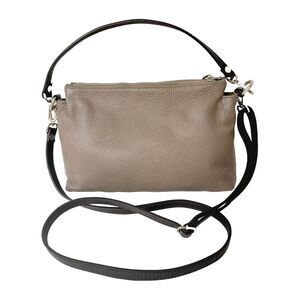 Valentina Made In Italy Pebbled Leather  Crossbody Shoulder Clutch Bag